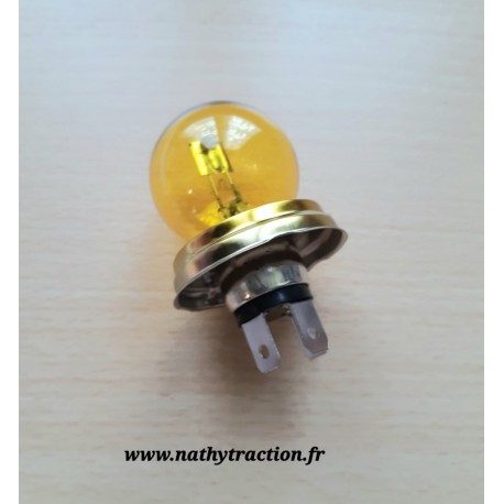 Ampoule de phare code européen avec gobe jaune - H4